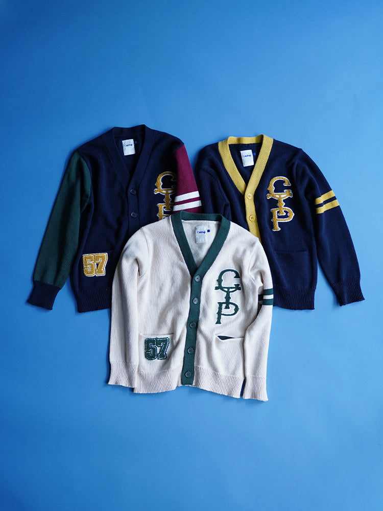 Catchup】ワッペン付ニットカーディガン