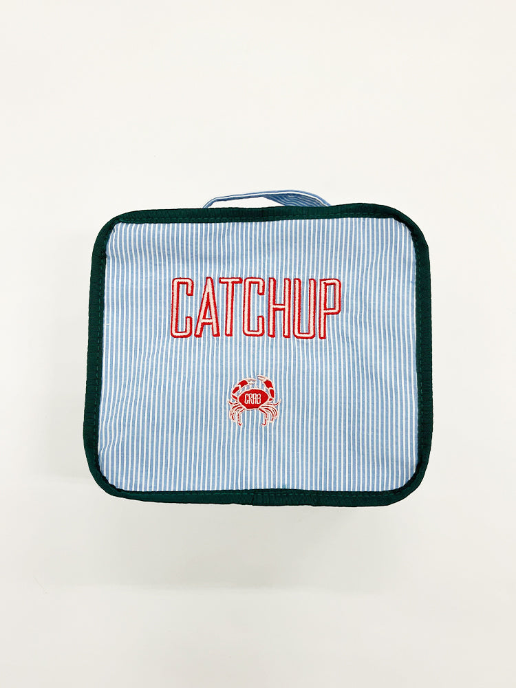 【Catchup】サッカーストライプフック付き収納ポーチ