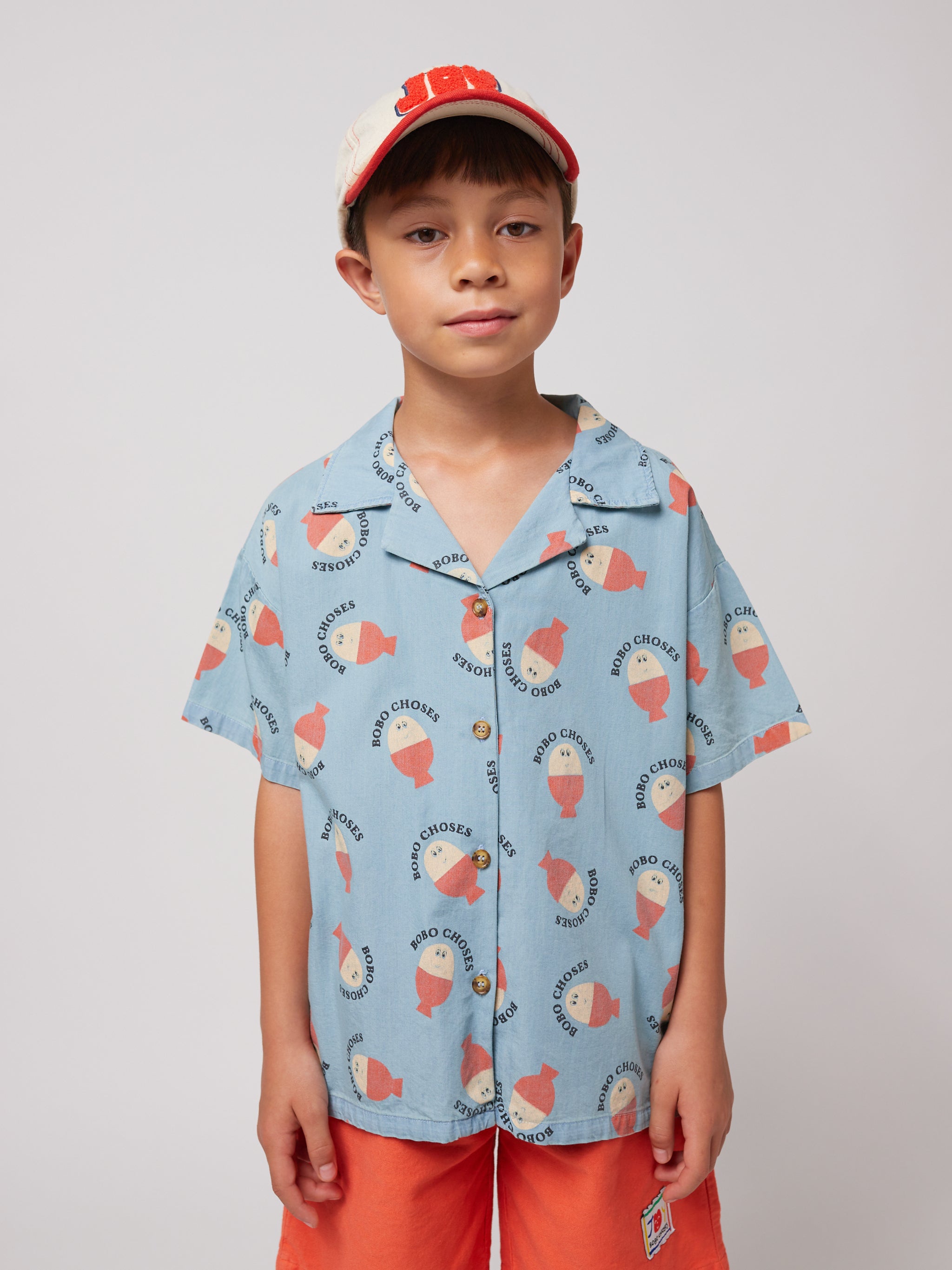 BOBO CHOSES】Morning Eggライトデニムシャツトップス – Catchup