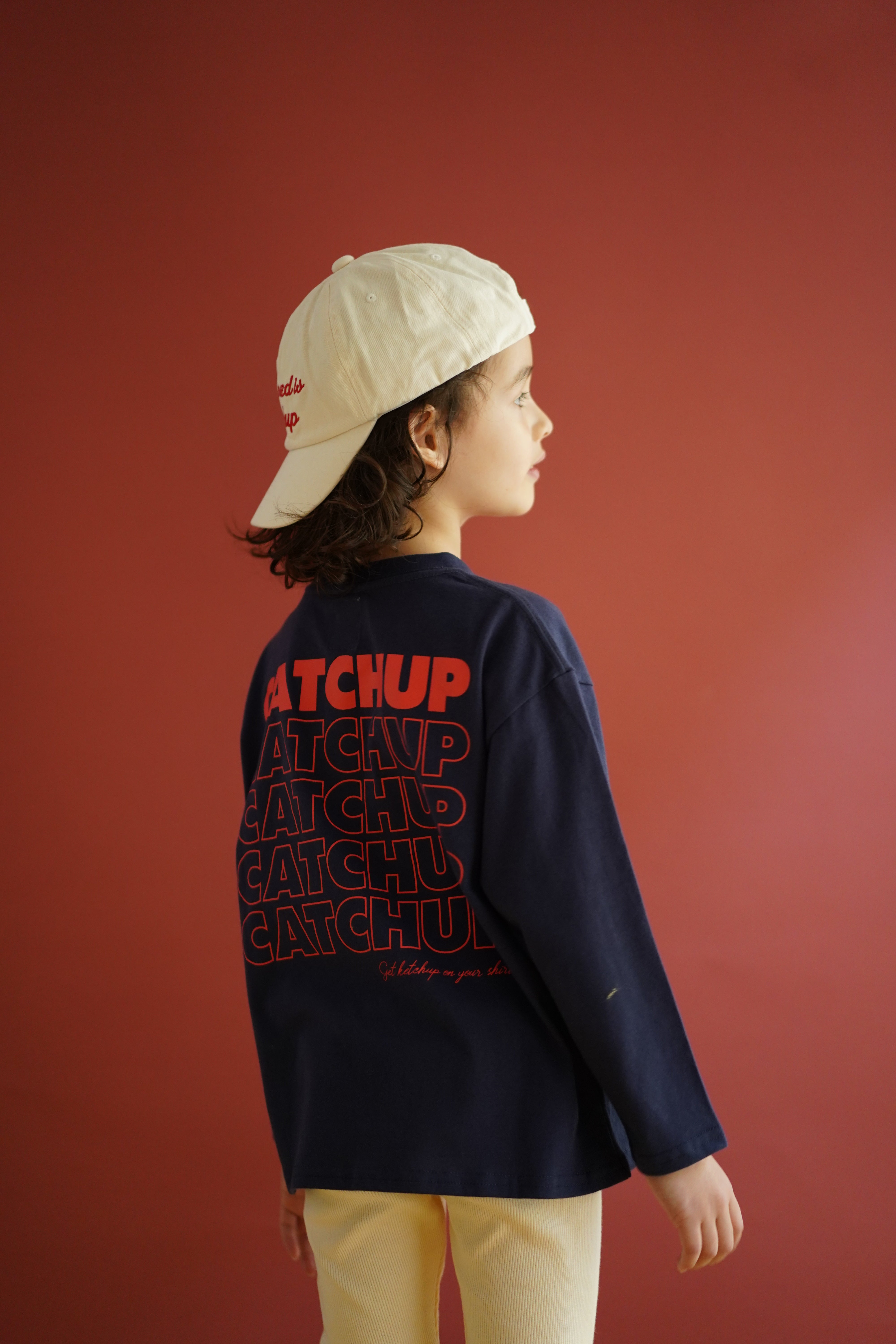 【Catchup】“Catchup”バックプリントロングTシャツ