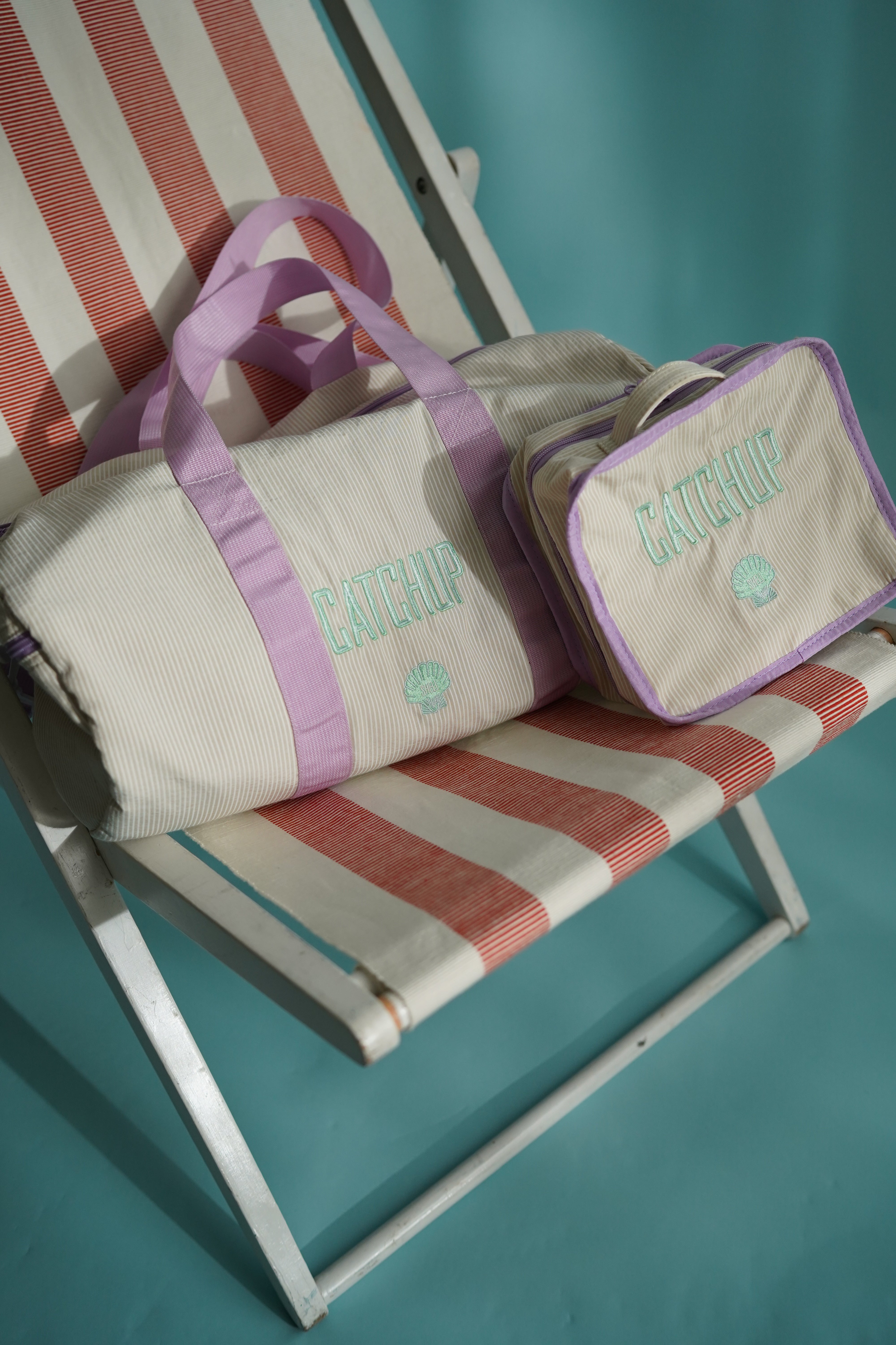 サッカーストライプボストンバッグ – Catchup