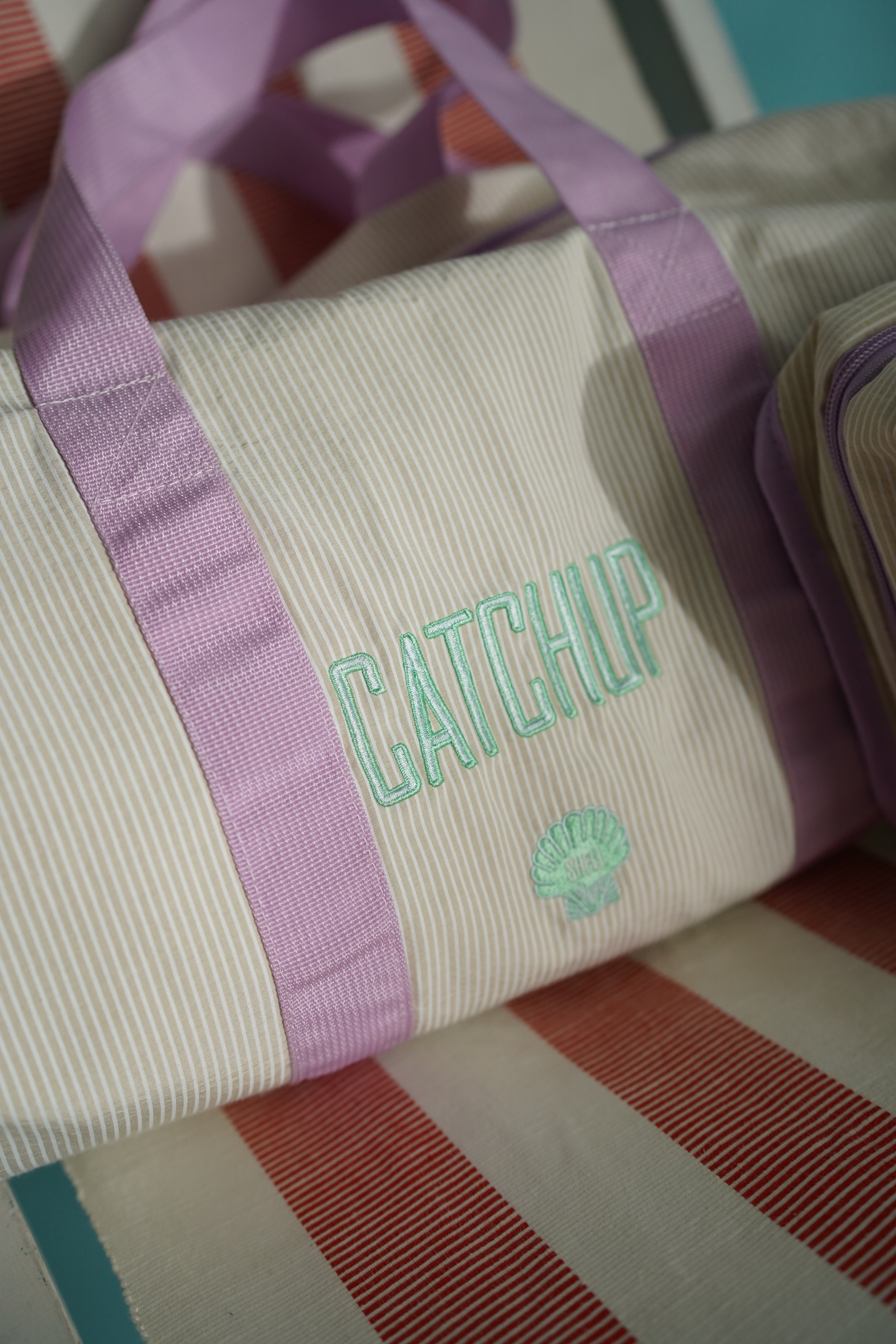 【Catchup】サッカーストライプボストンバッグ