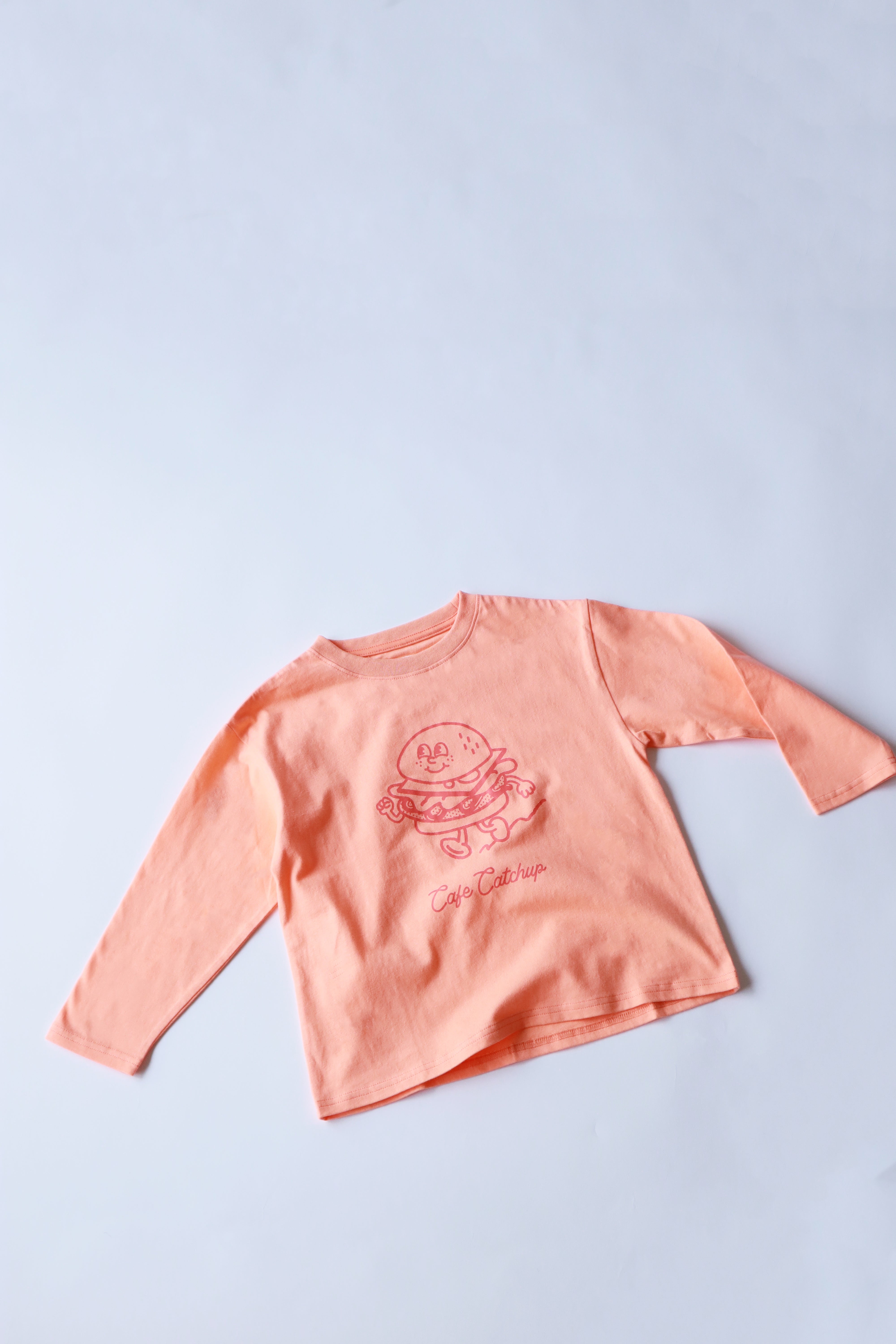 【Catchup】ハンバーガープリントロングTシャツ