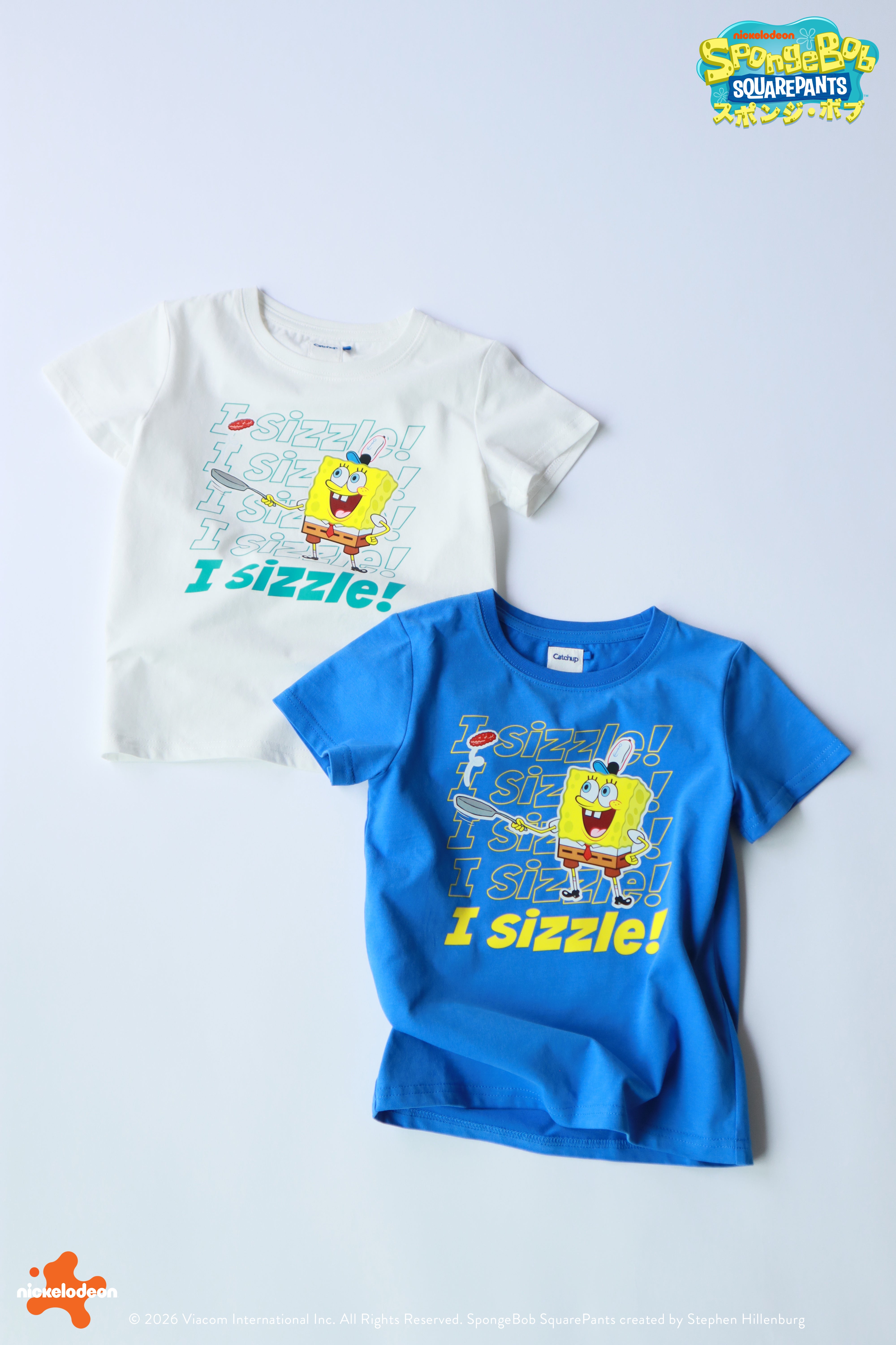 スポンジ・ボブ “I sizzle!” グラフィックTシャツ – Catchup